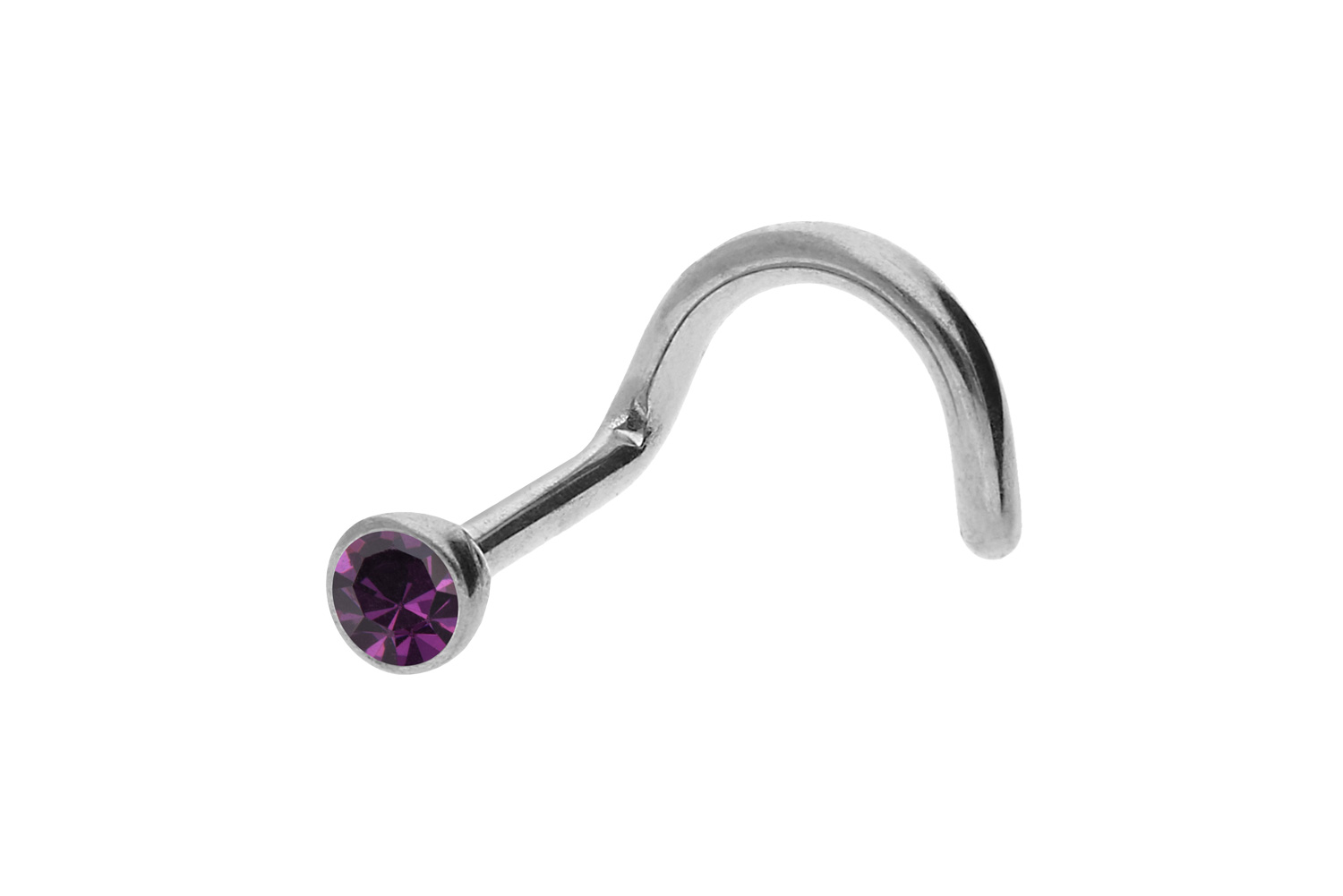 Chirurgenstahl Nasenstecker Nasenpiercing Spirale KRISTALL ++SALE++